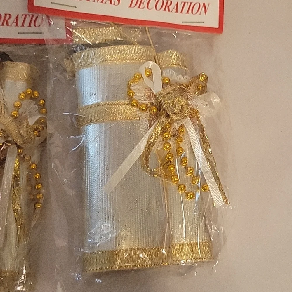 9 Silver Scroll Christmas Ornaments